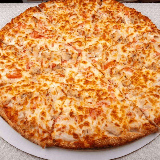 Chicken Kabob Pizza.