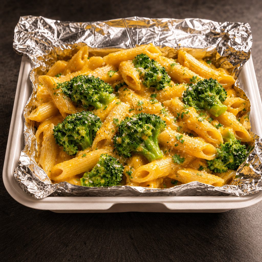 Pete’s Mac & Cheese With Broccoli.
