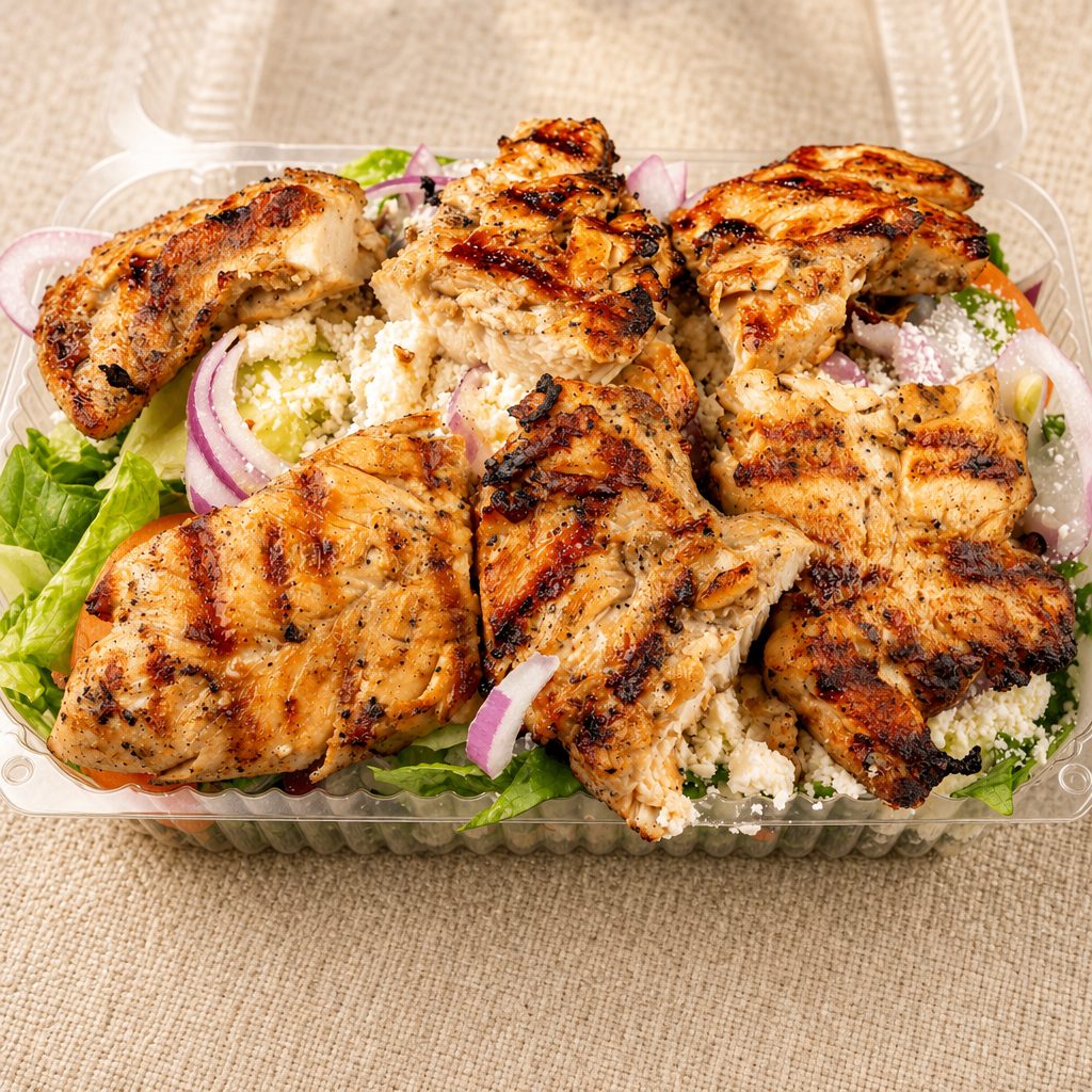 Chicken Kabob Salad.
