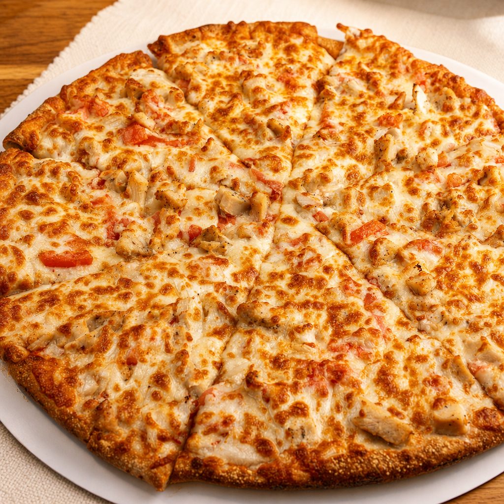 Chicken Kabob Pizza.
